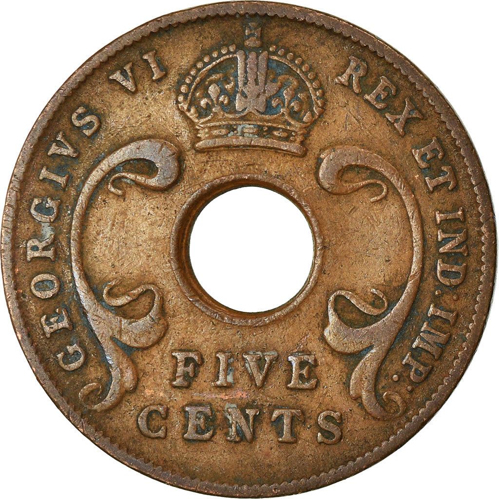 Afrique de l'Est | Pièce de 5 Cents | Couronne | Défenses | Km:25 | 1937 - 1943