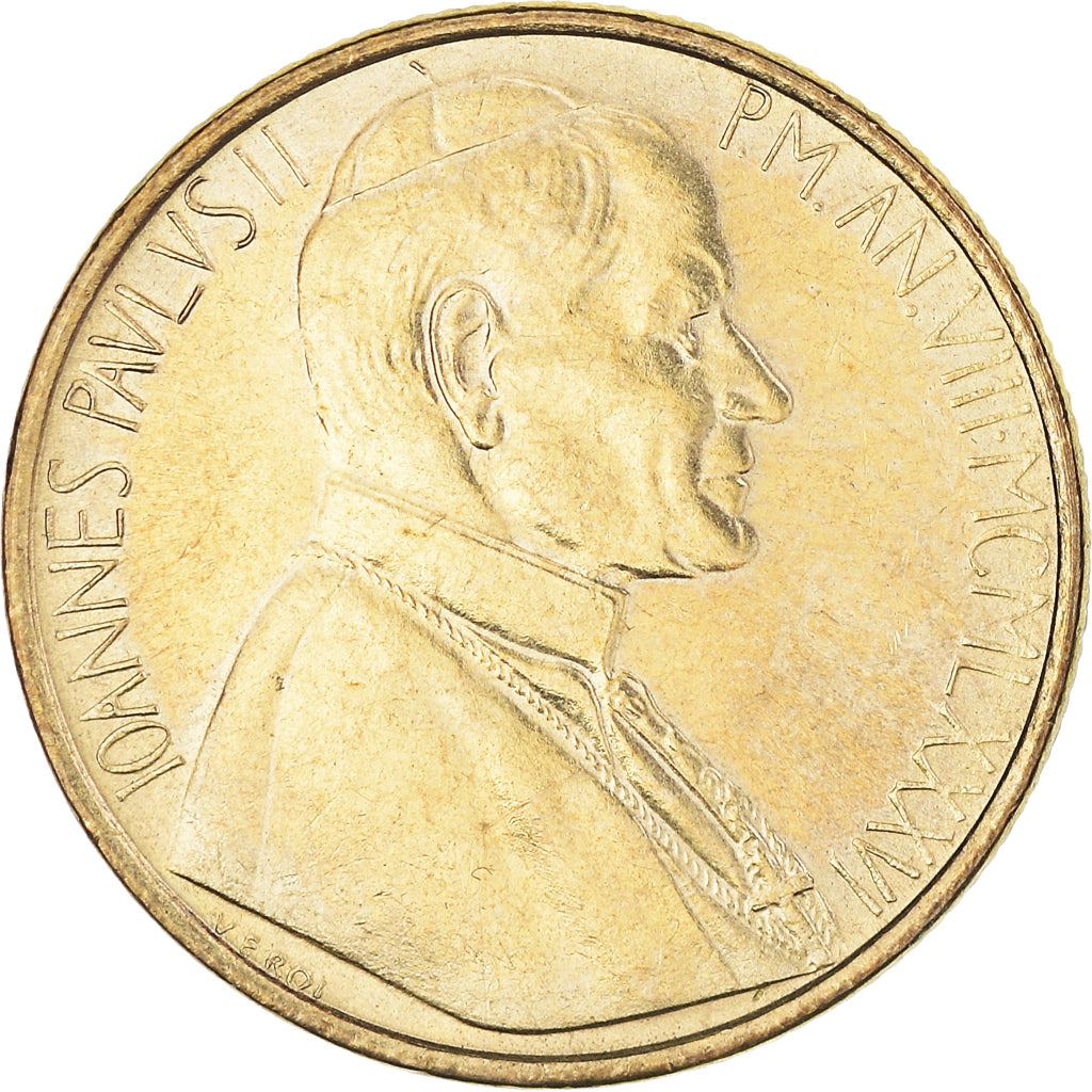Vatican City | 200 Lire Coin | Archangel Michael | Km:196 | 1986