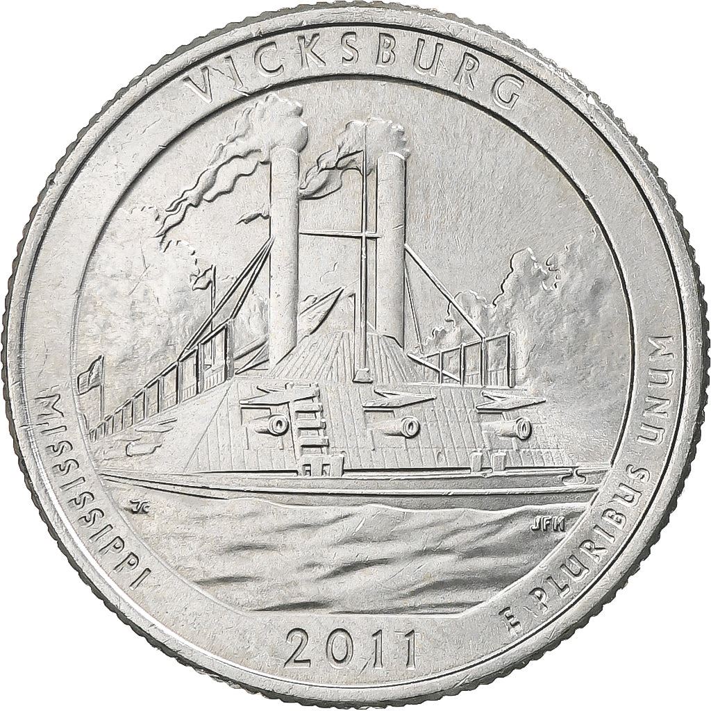 United States | 1/4 Dollar Coin | Vicksburg National Military Park | Km:497 | 2011