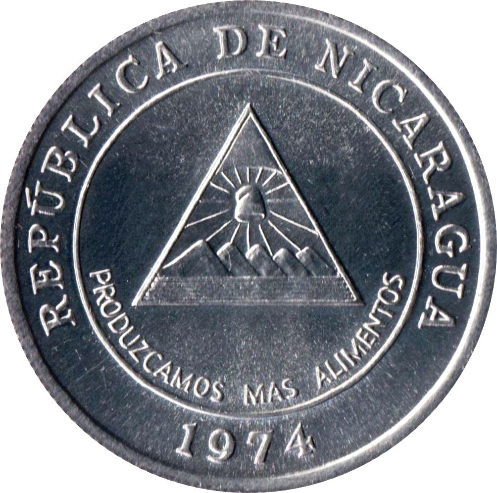 Nicaragua Coin Nicaraguan 5 Centavos Coin | FAO | KM28 | 1974