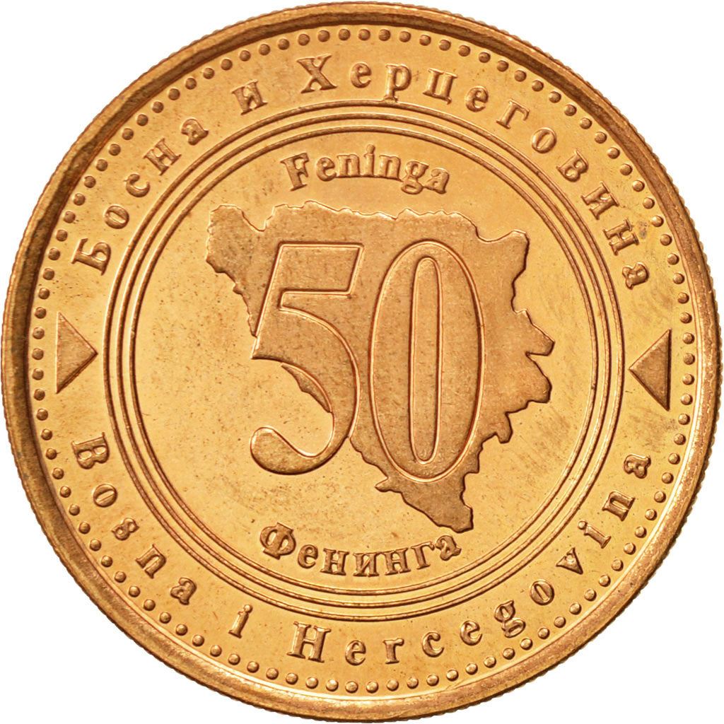 Bosnia and Herzegovina | 50 Feninga Coin | Map of Bosnia | Km:117 | 1998 - 2025