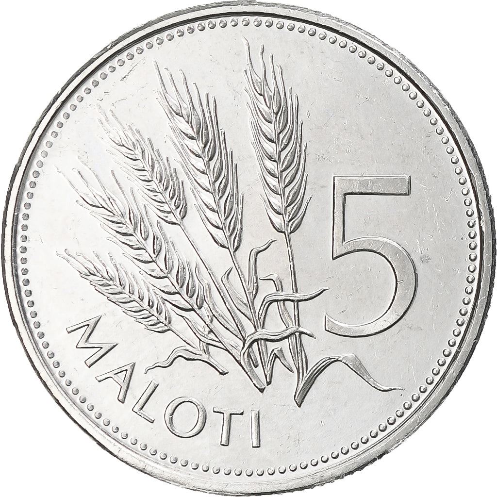 Lesotho | 5 Maloti Coin | Wheat sprigs | Km:59 | 1996 - 2010