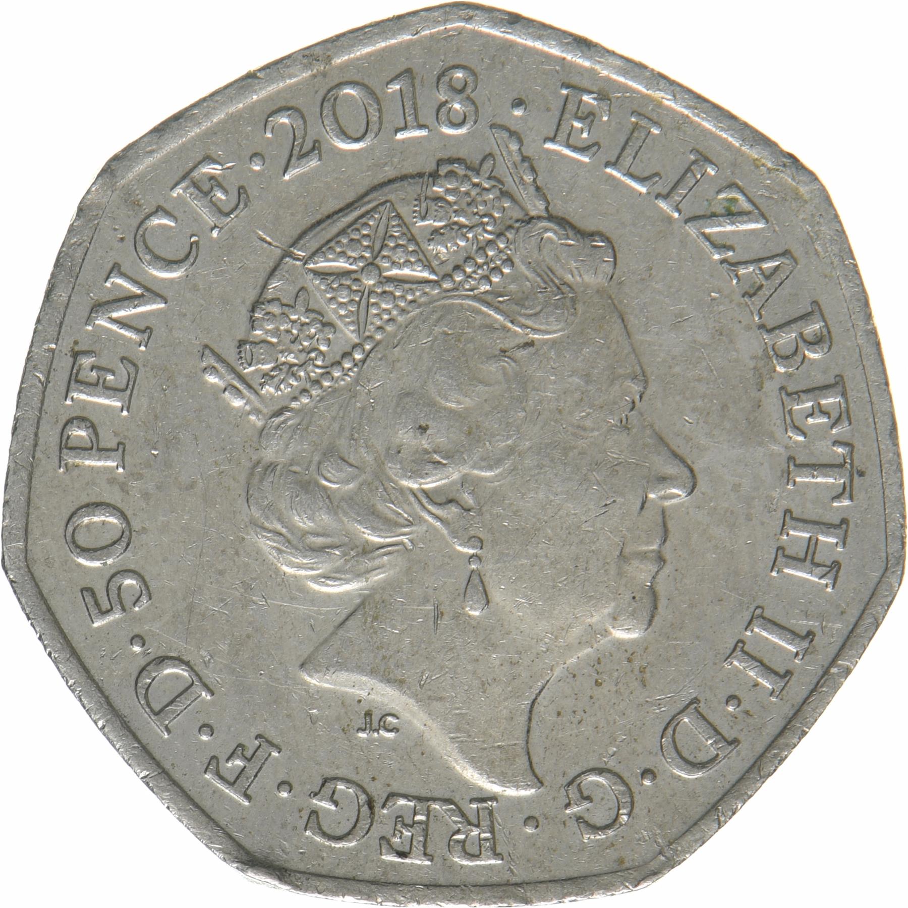 United Kingdom | 50 Pence Coin | Tailor of Gloucester | KM:1555 | 2018