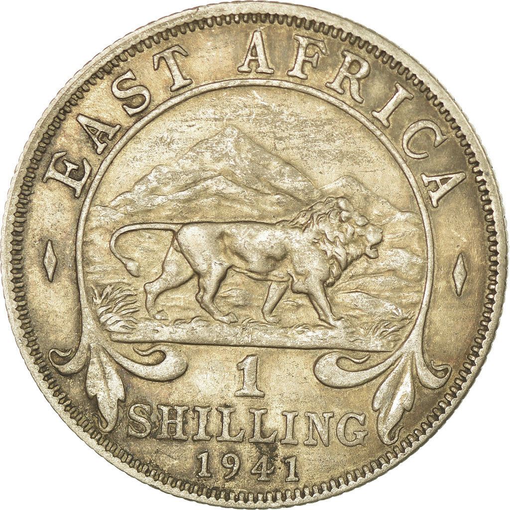 East Africa | 1 Shilling Coin | George VI | Lion | Mountains | Km:28 | 1937 - 1946