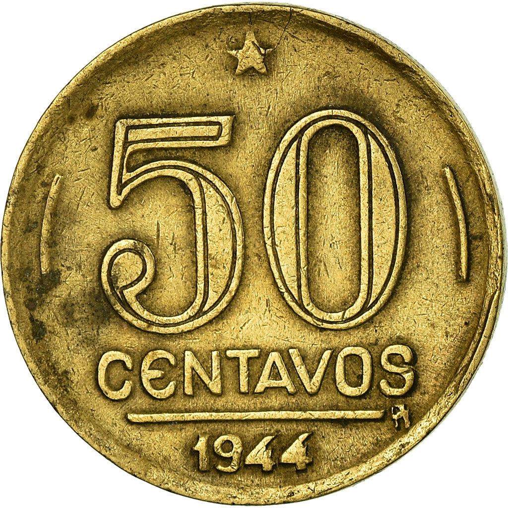 Brazil | 50 Centavos Coin | Getúlio Dornelles Vargas | Km:557A | 1943 - 1947