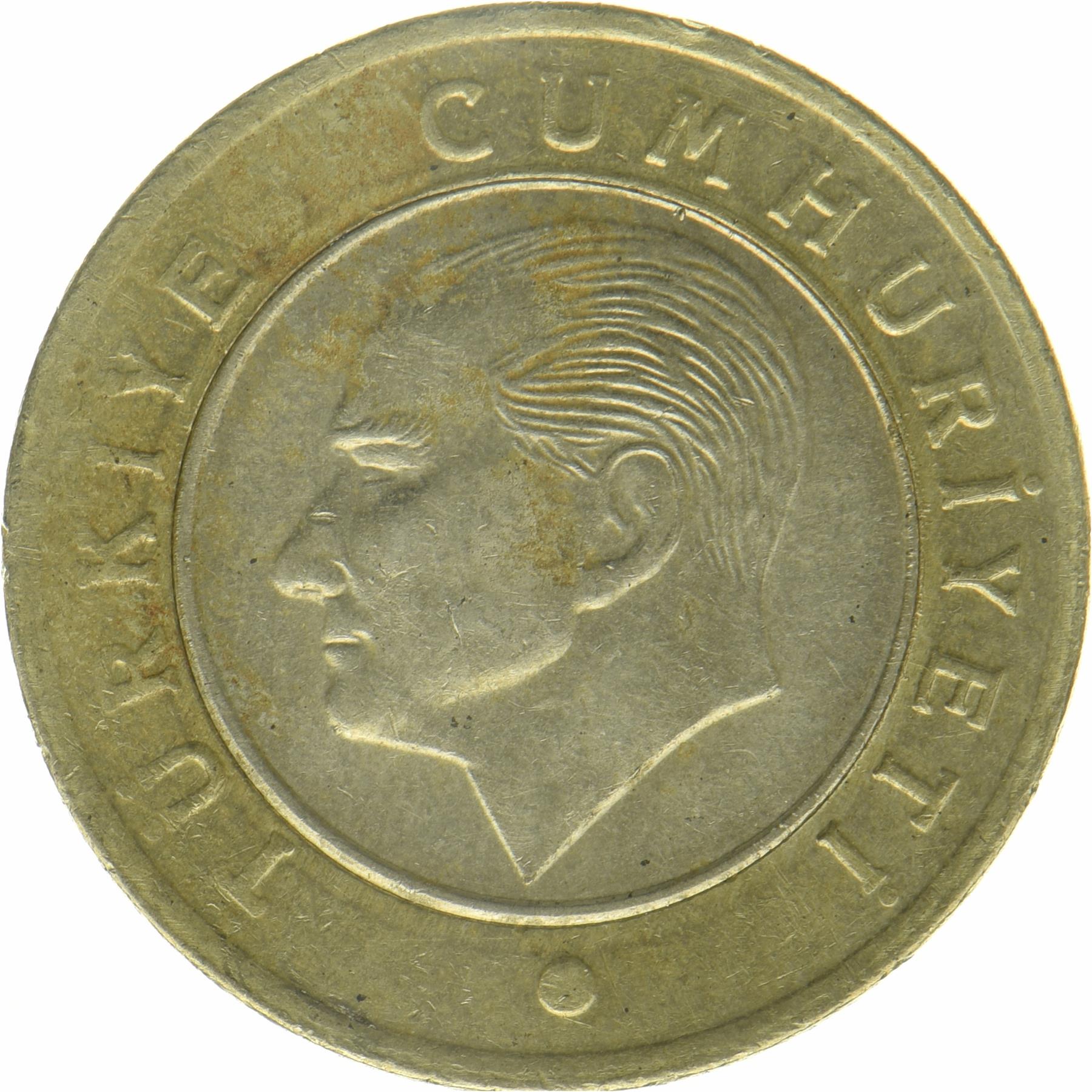Turkey | 1 Lira Coin | Mustafa Kemal Atatürk | Crescent Moon | Star | Rumi | KM:1575 | 2023 - 2026