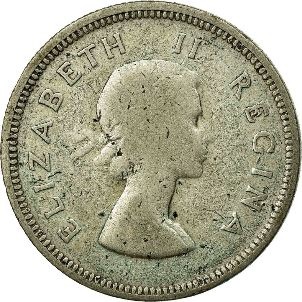 South Africa | 2 Shillings Coin | Elizabeth II | South African Shield | Km:50 | 1953 - 1960