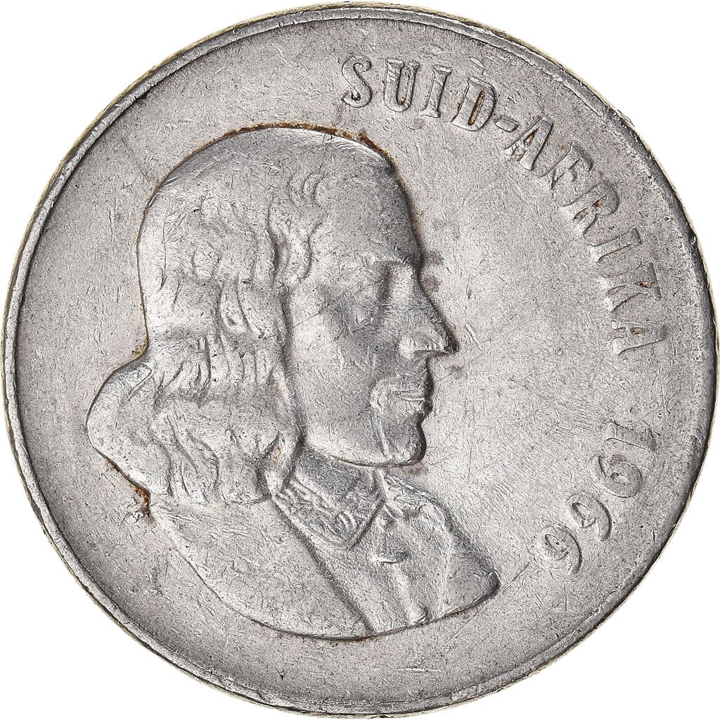 South Africa | 50 Cents Coin | Founder of Cape Town | Flowers | Lilies | Bird of Paradise | Km:70.2 | 1965 - 1969