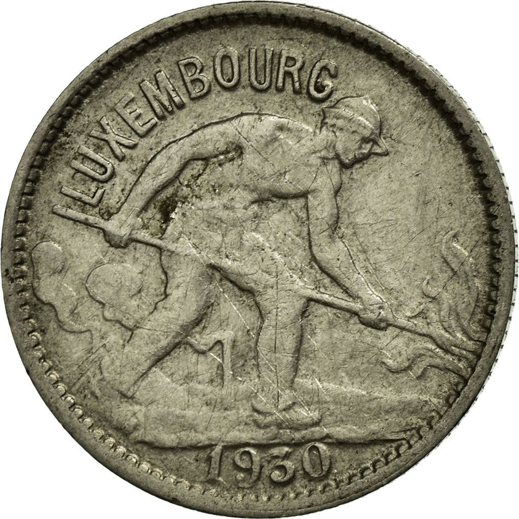 Luxembourg | 50 Centimes Coin | Helmeted man | Km:43 | 1930