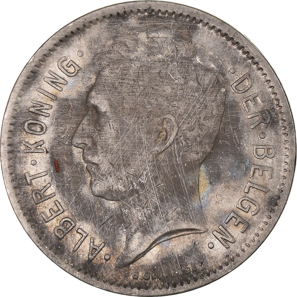 Belgian 1 Belga / 5 Francs Coin | Albert I Belgie | Star | Olive | KM98 | 1930 - 1933