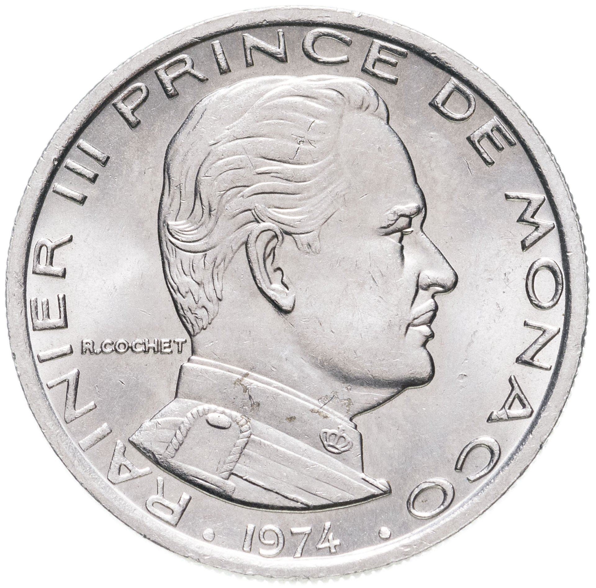 Monaco | 1 Franc Coin | Rainier III | Km:140 | 1960 - 1995