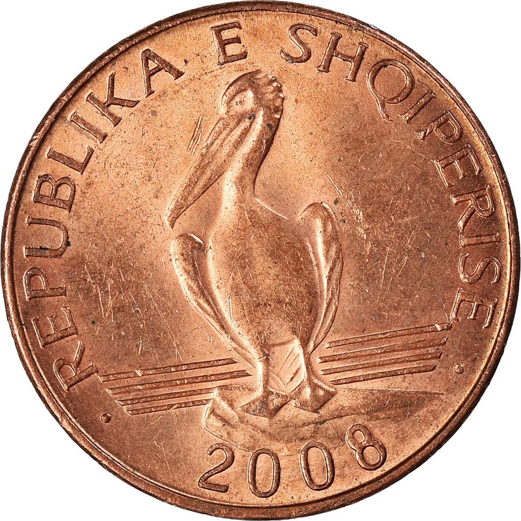 Albanian 1 Lek Coin | Dalmatian Pelican | KM75a | 2008 - 2013