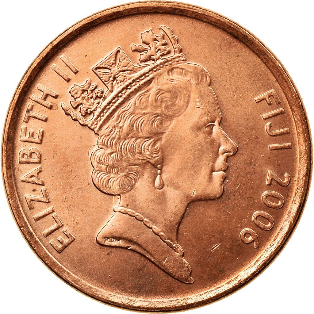 Fiji | 1 Cent Coin | Elizabeth II | Tanoa Kava Bowl | KM49b | 2006
