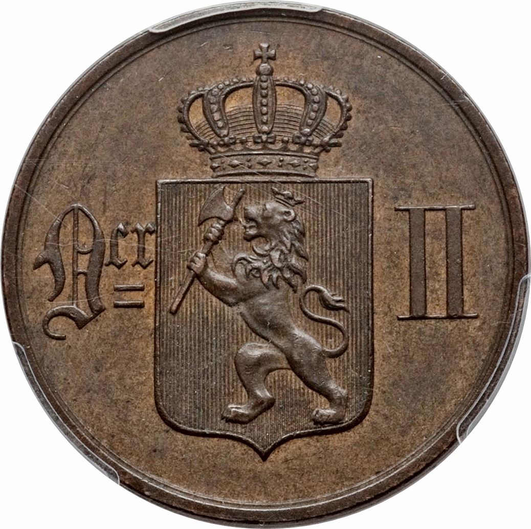 Norway 5 Ore Coin | Oscar II | KM349 | 1875 - 1902