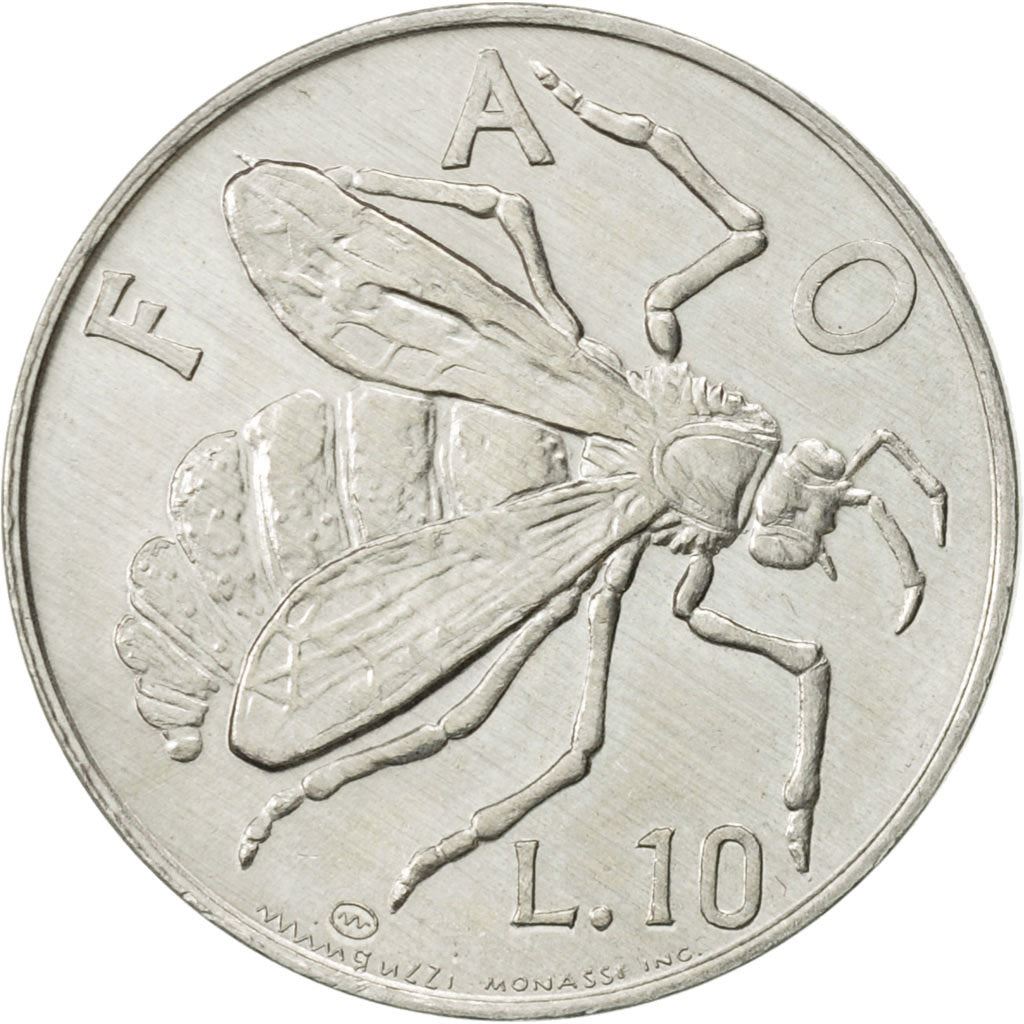 San Marino | 10 Lire Coin | FAO | Km:33 | 1974