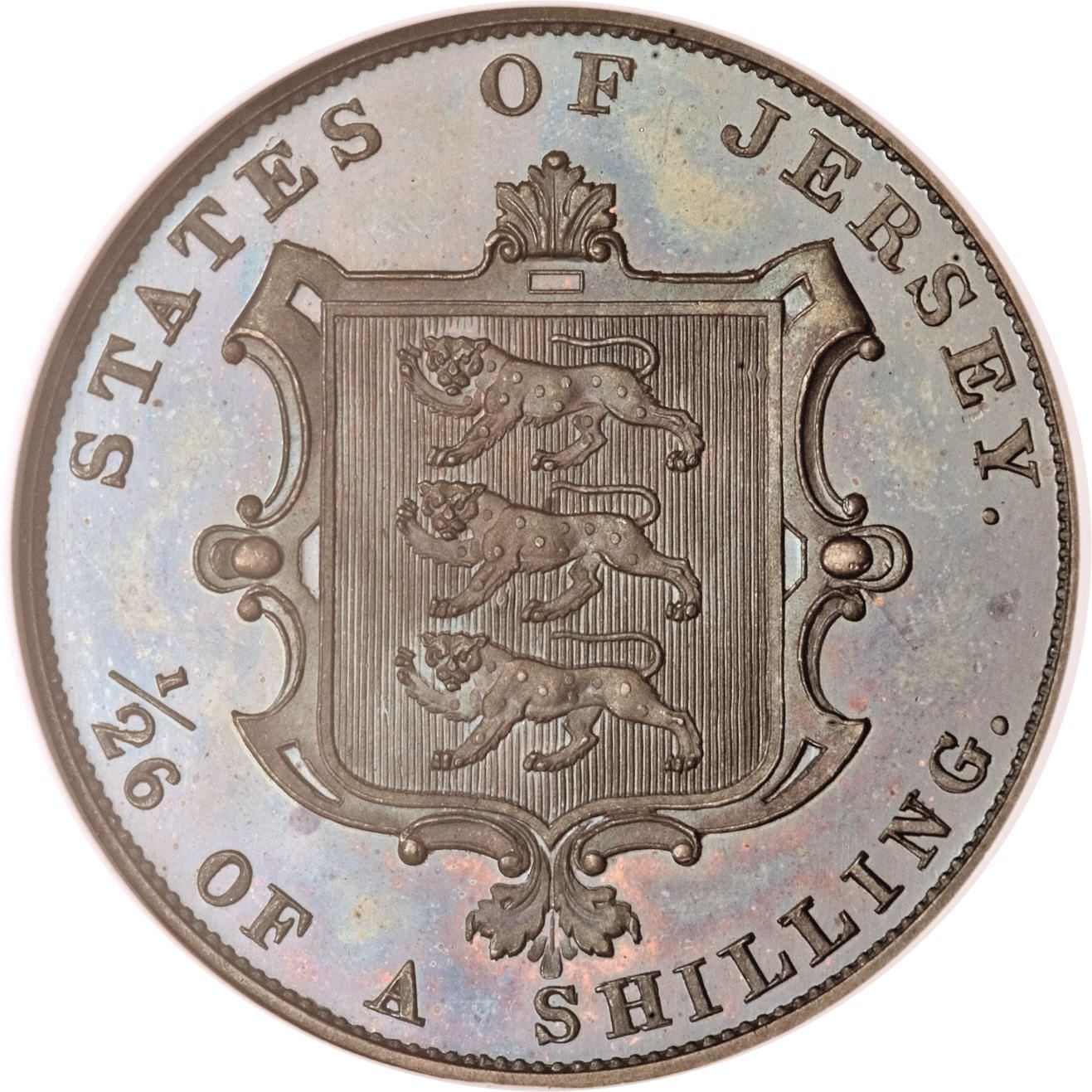 Jersey Coin Islanders 1/26 Shilling Coin | Queen Victoria | Shield | KM2 | 1841 - 1861