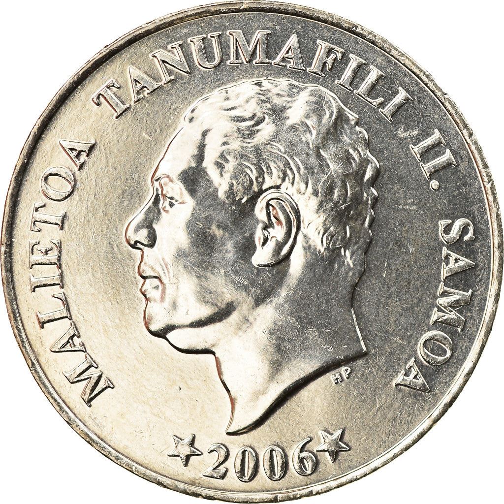 Samoa | Moneda de 50 Sene | Malietoa Tanumafili II | Planta de Banano | KM:134 | 2002 - 2010