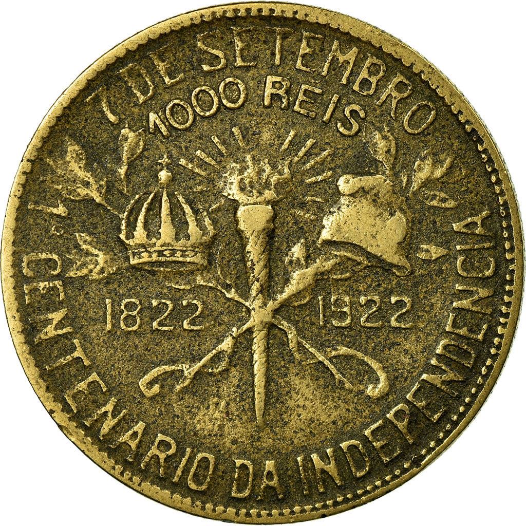 Brazil | 1000 Reis Coin | Independence | Km:522 | 1922