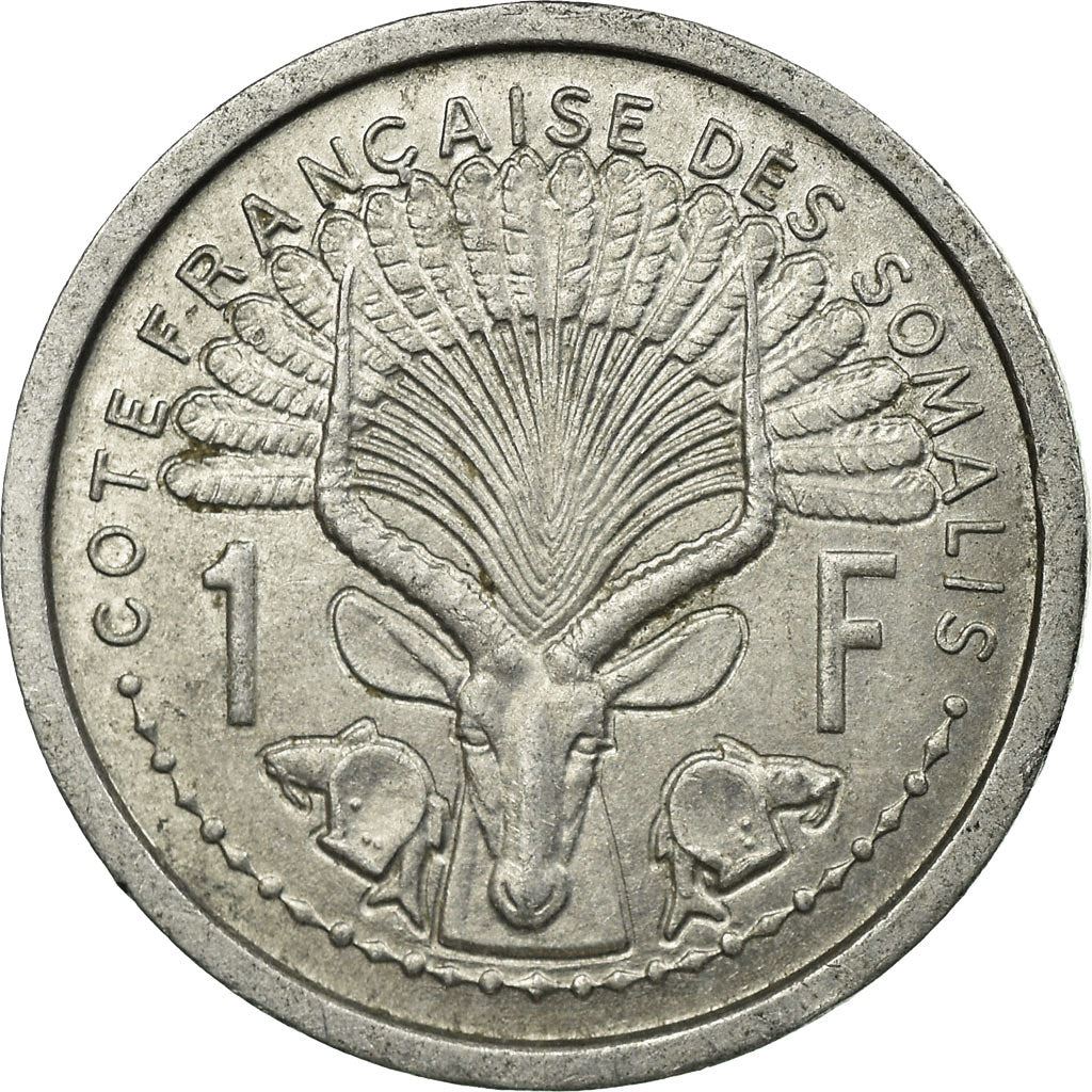 French Somaliland | 1 Franc Coin | Marianne | Waterbuck | Km:8 | 1959 - 1965