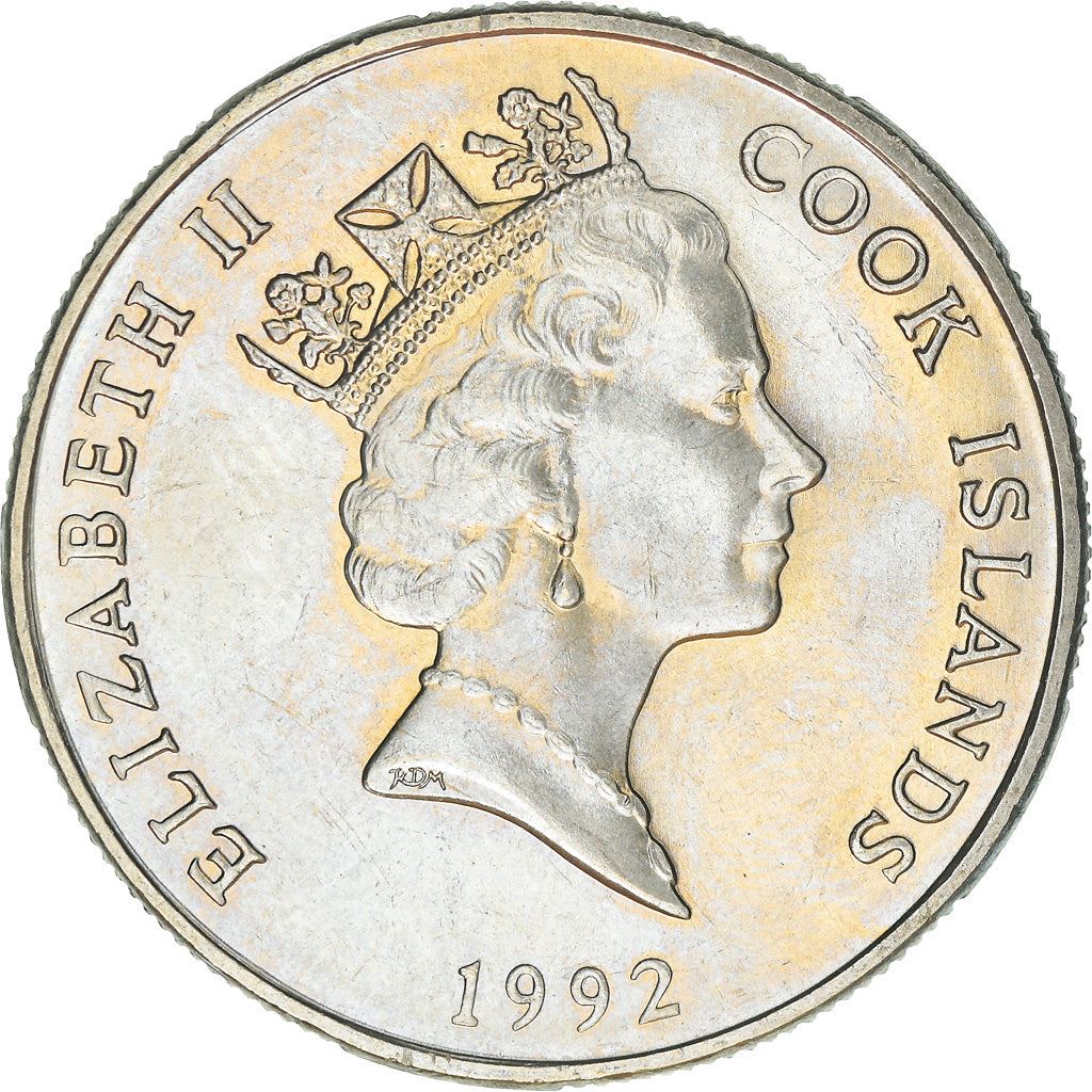 Cook Islands | 50 Tene Coin | Elizabeth II | Hawksbill Turtle | KM:41 | 1988 - 1994