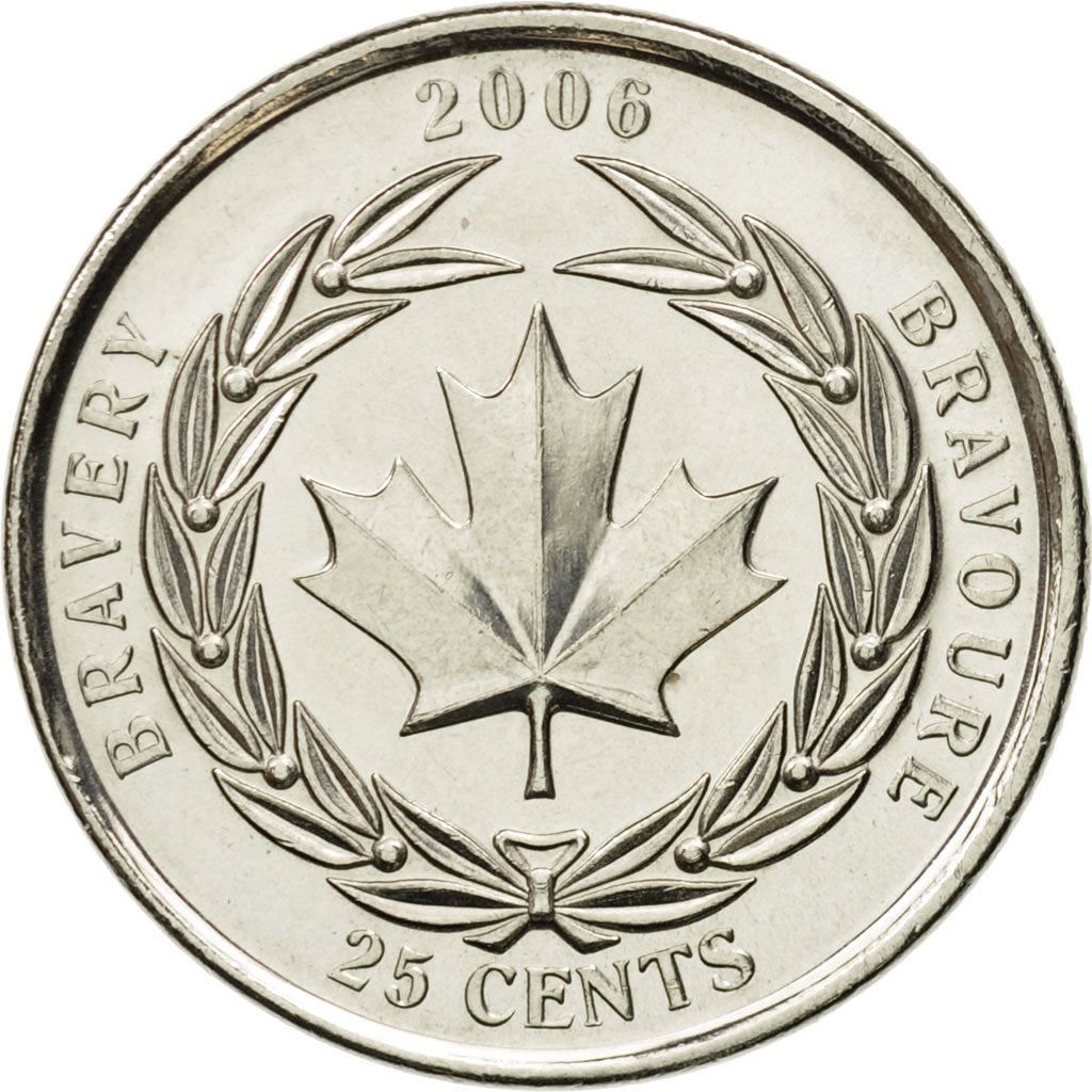 Canada | 25 Cents | The Medal of Bravery | Nickel plated steel | KM:629 | 2006