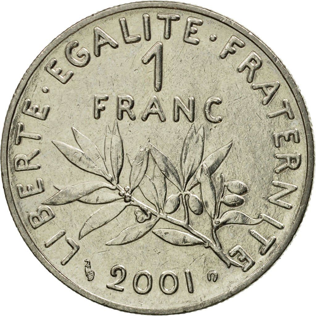 French 1 Franc Coin | Signature D'AP. O.ROTY | proof | KM925.2 | France | 1991 - 2001