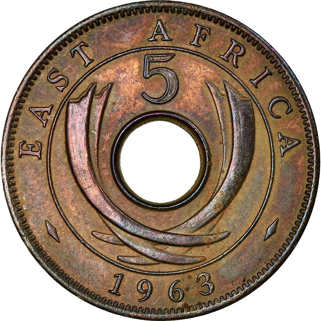 Afrique de l'Est | Pièce de 5 Cents | Couronne | Défenses | Km:37 | 1955 - 1963