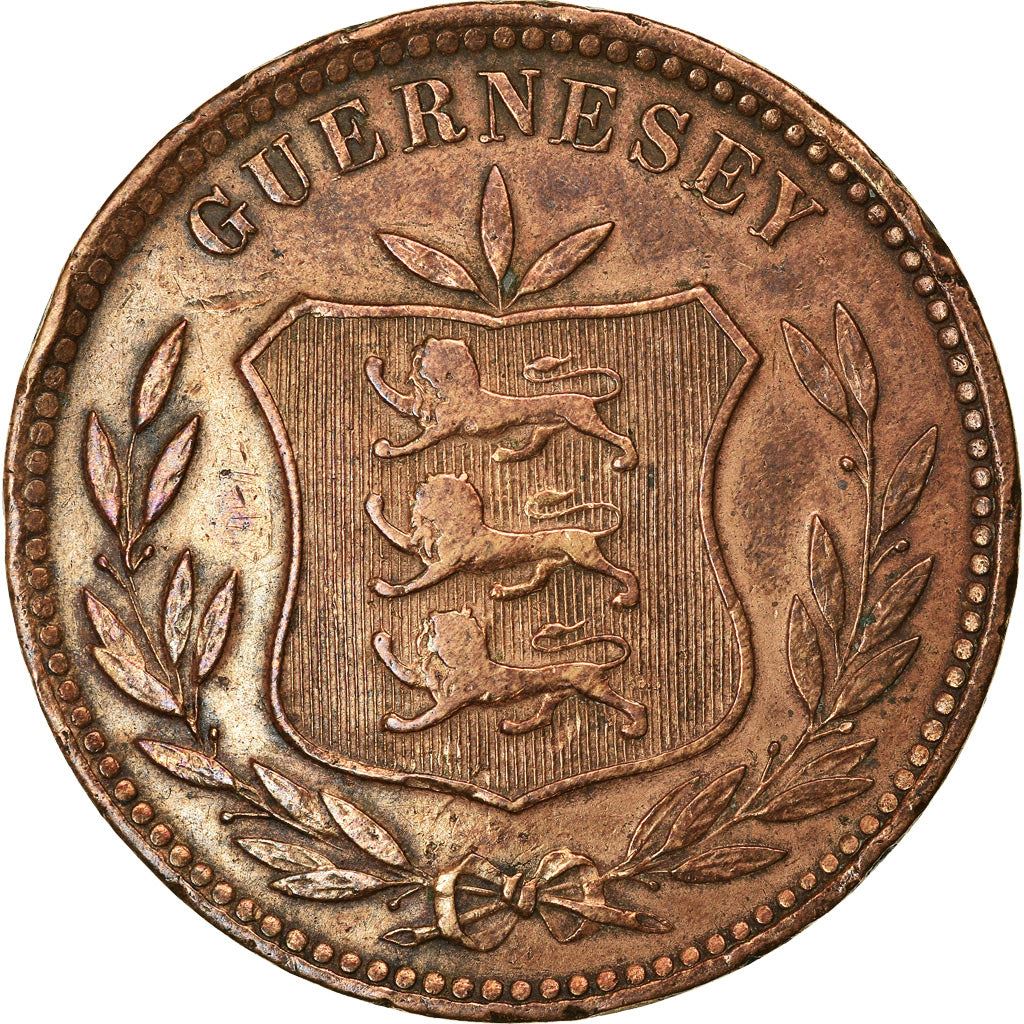 Guernsey 8 Doubles Coin | KM7 | 1864 - 1911