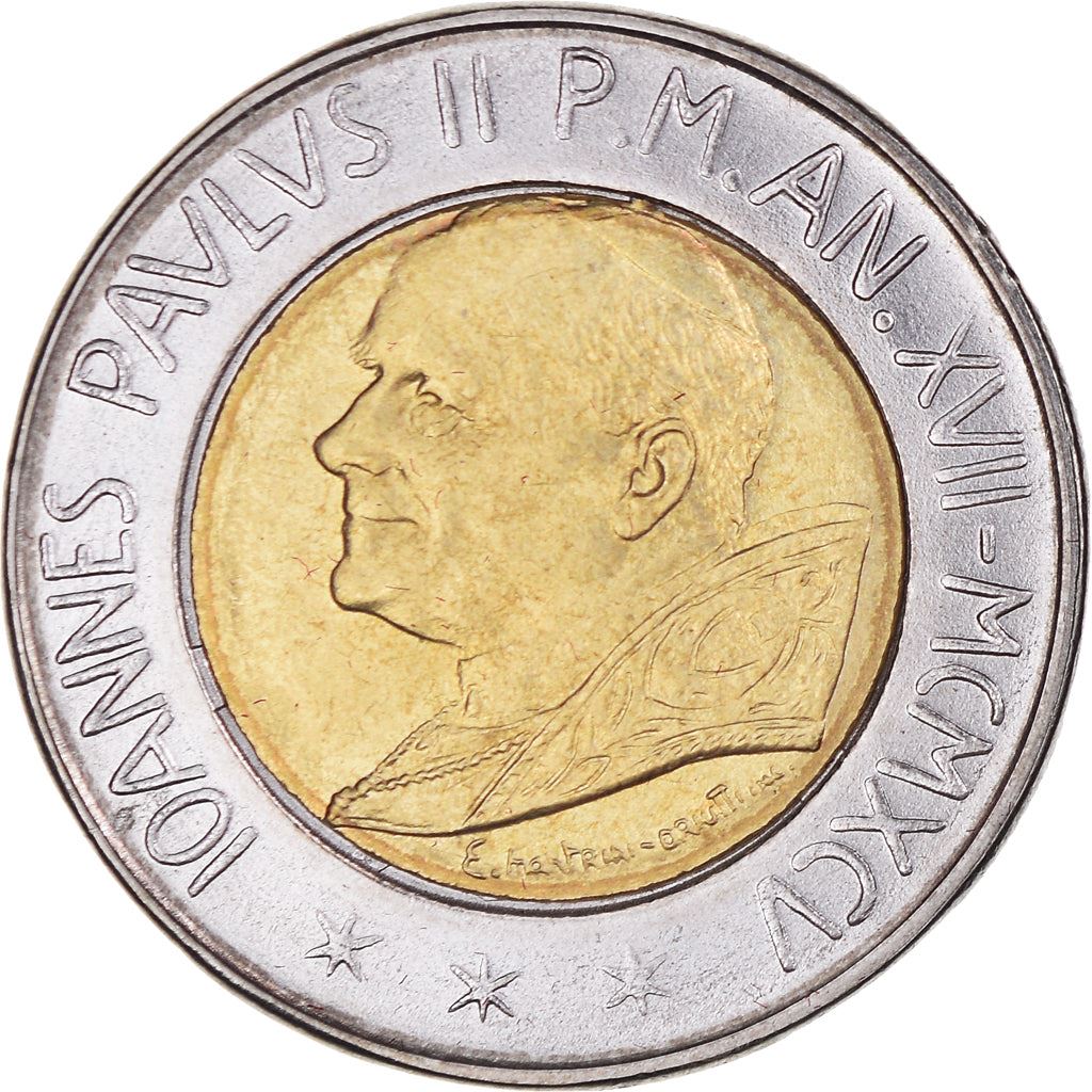 Vatican City | 500 Lire Coin | Cain slaying Abel | Km:267 | 1995
