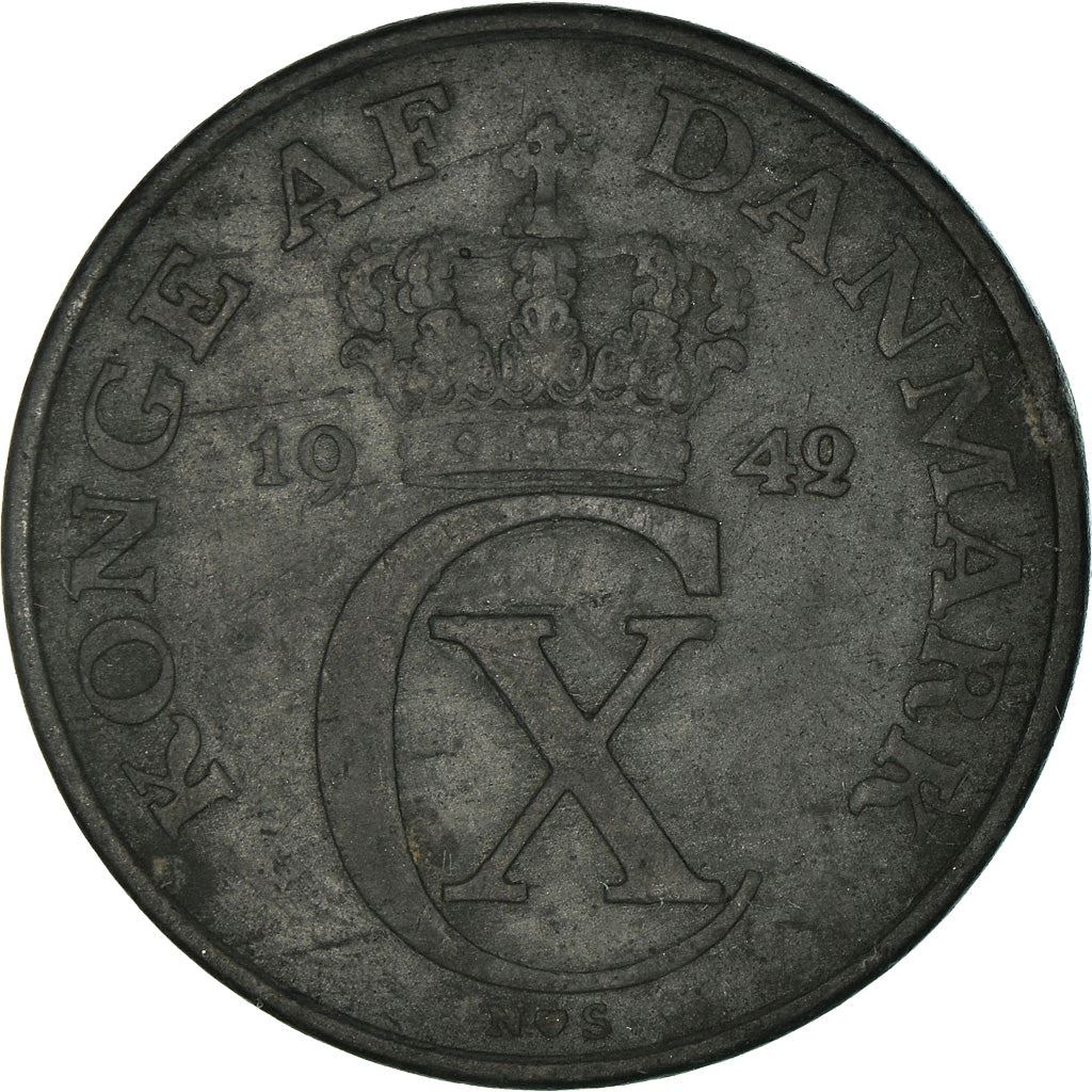 Denmark | 5 Ore Coin | Monogram | Km:834A | 1942 - 1945