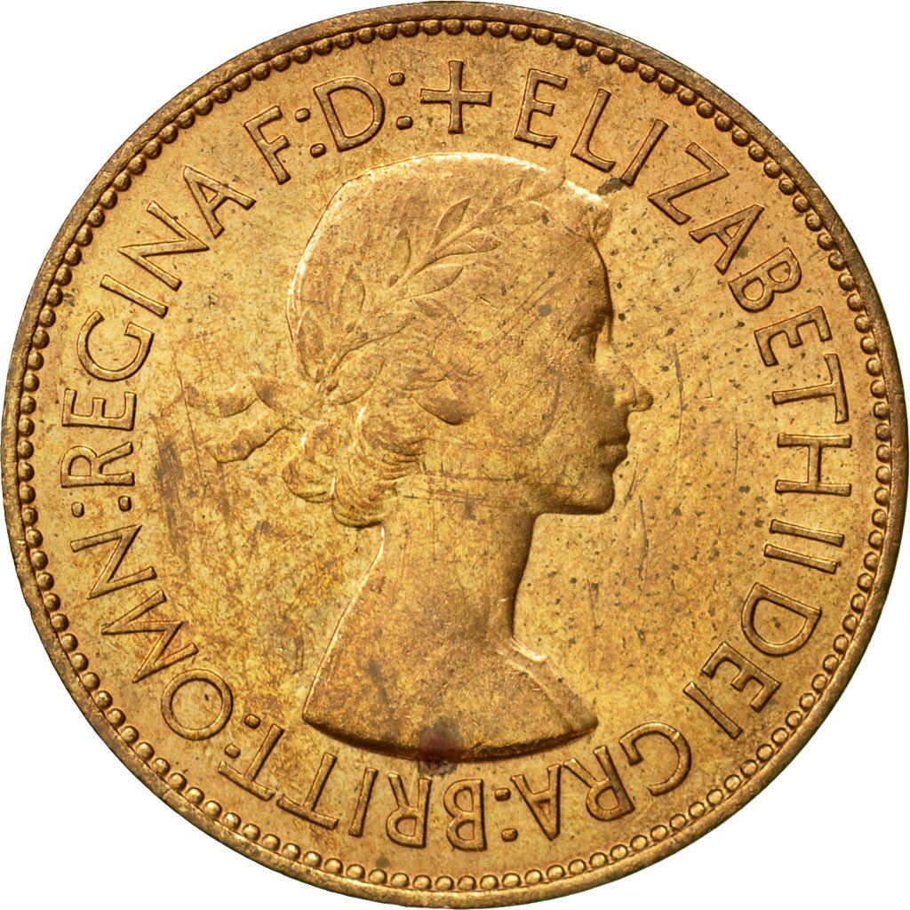 United Kingdom | 1 Penny Coin | Britannia | KM:883 | 1953