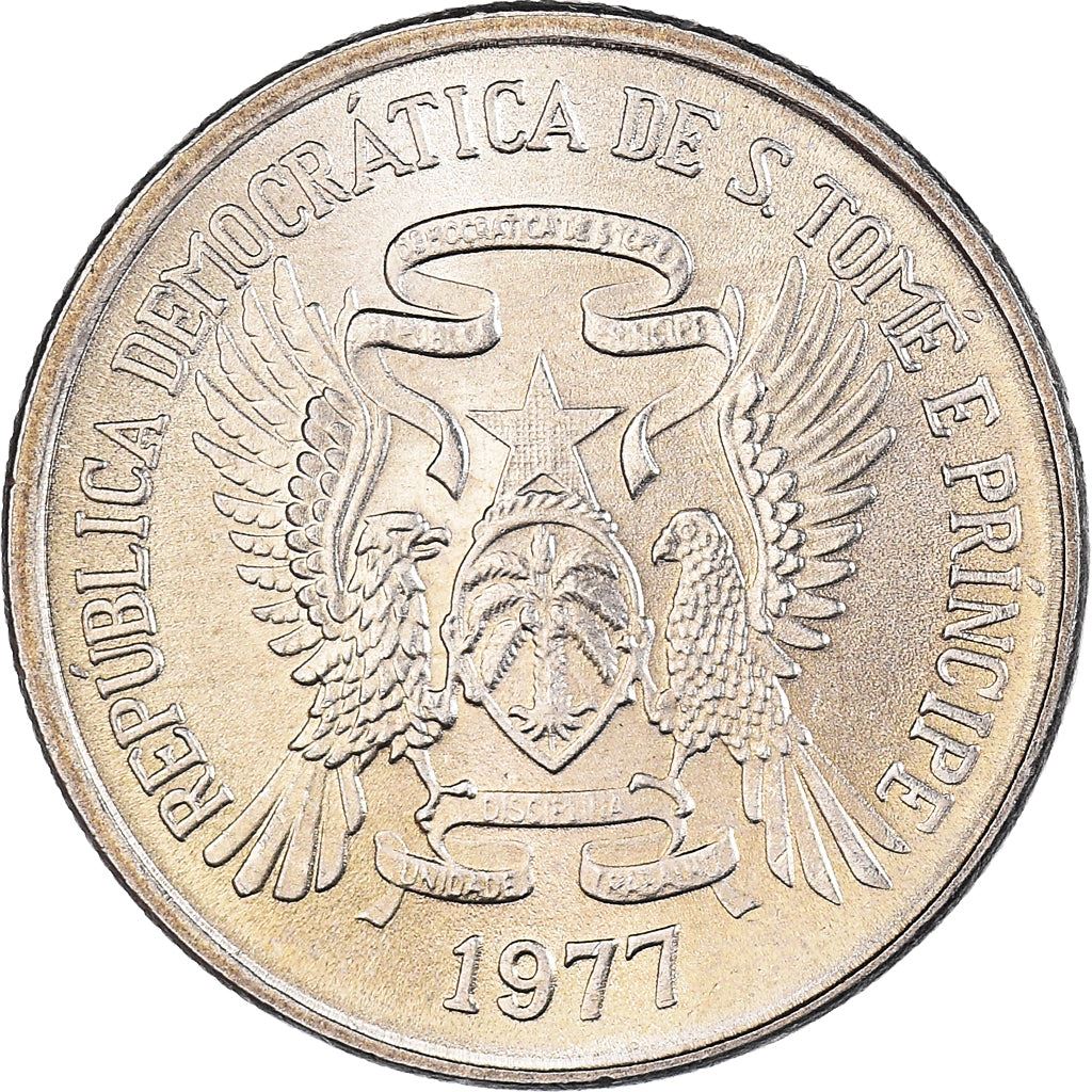 Sao Tome and Principe | 5 Dobras Coin | FAO | Km:28 | 1977