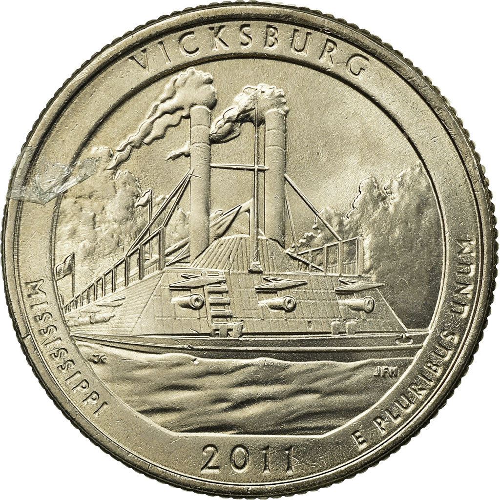 United States | 1/4 Dollar Coin | Vicksburg National Military Park | Km:497 | 2011
