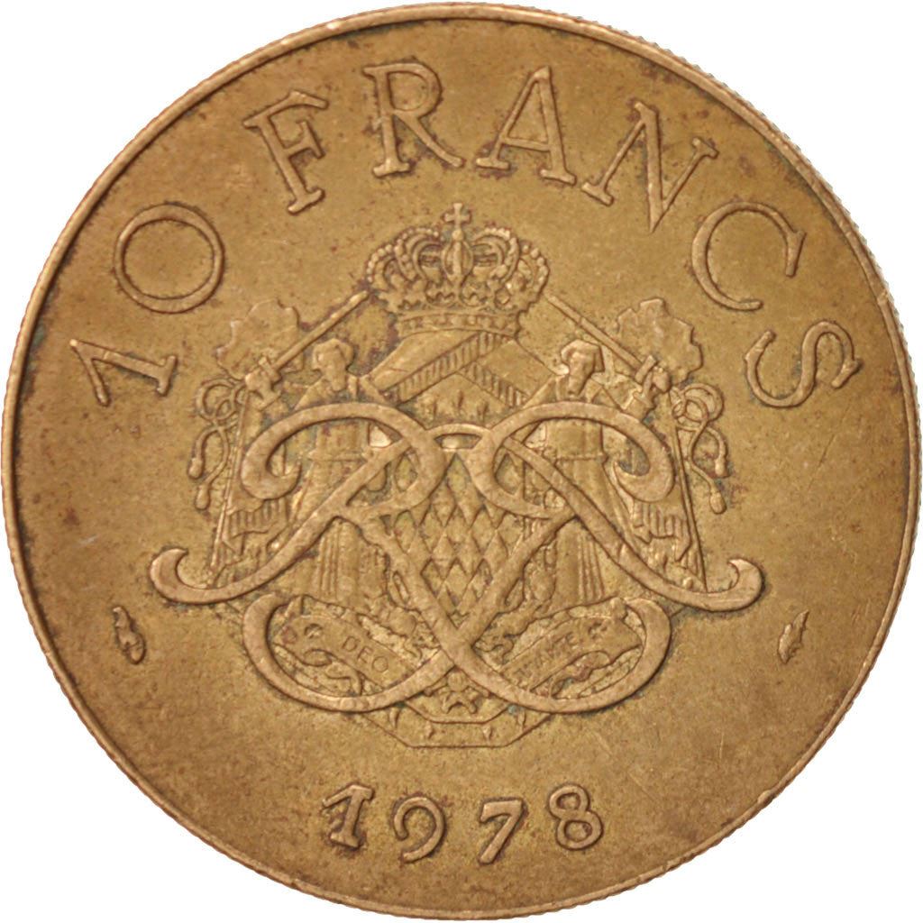 Monaco | 10 Francs Coin | Rainier III | Km:154 | 1975 - 1982