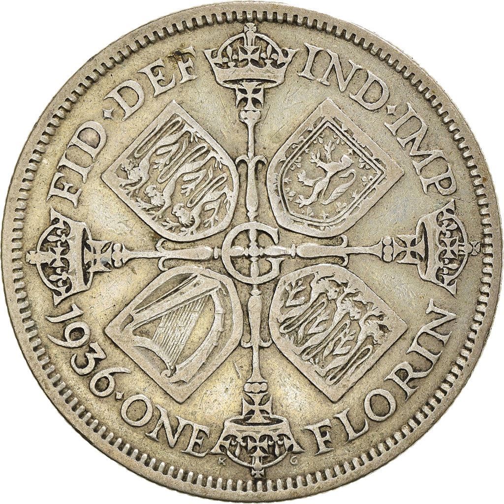 United Kingdom | 1 Florin Coin | George V | KM:834 | 1927 - 1936