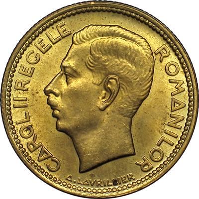 Romania | 10 Lei Coin | King Carol II | Eagle | KM49 | 1930