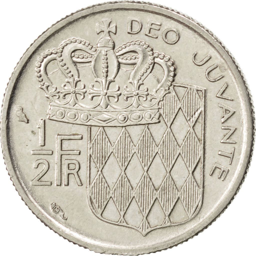 Monaco | 1/2 Franc Coin | Rainier III | Km:145 | 1965 - 1995