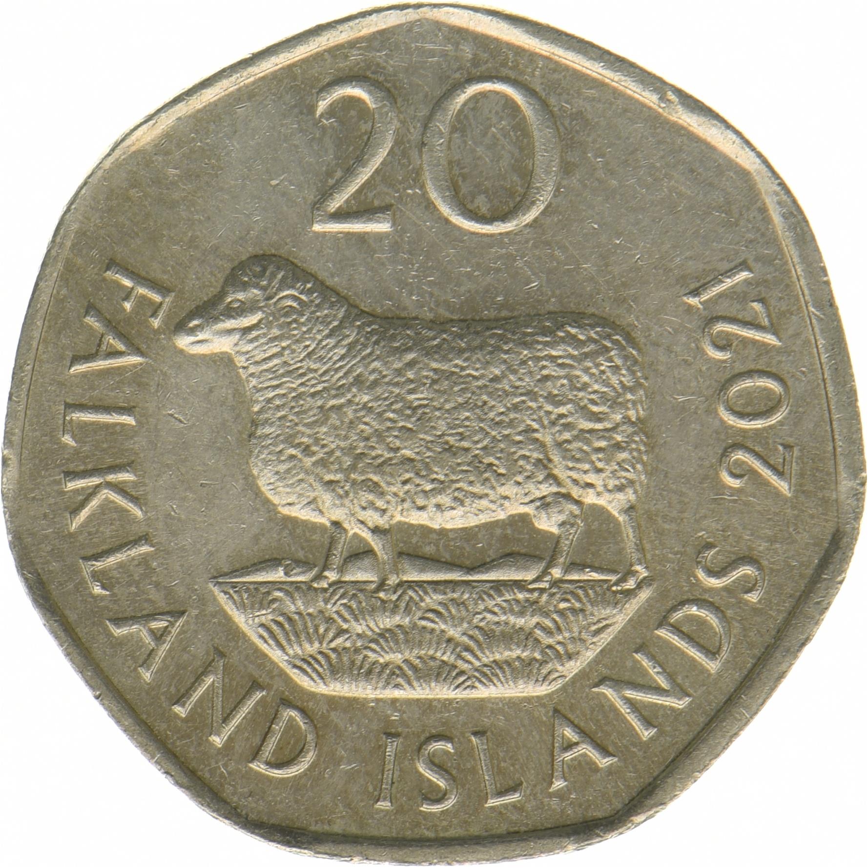 Falkland Islands | 20 Pence Coin | Sheep | KM:203 | 2019 - 2021