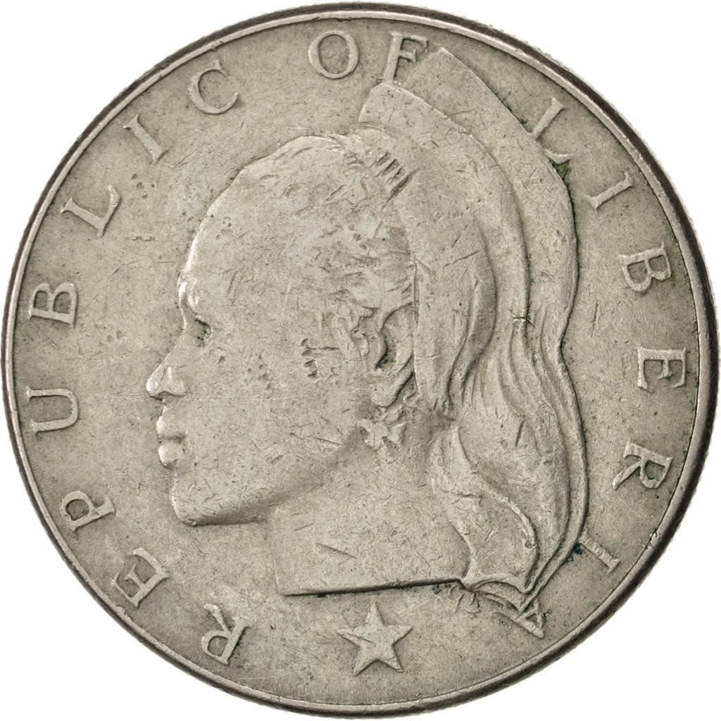 Liberia | 1 Dollar Coin | Olive branches | Km:18A | 1966 - 1975