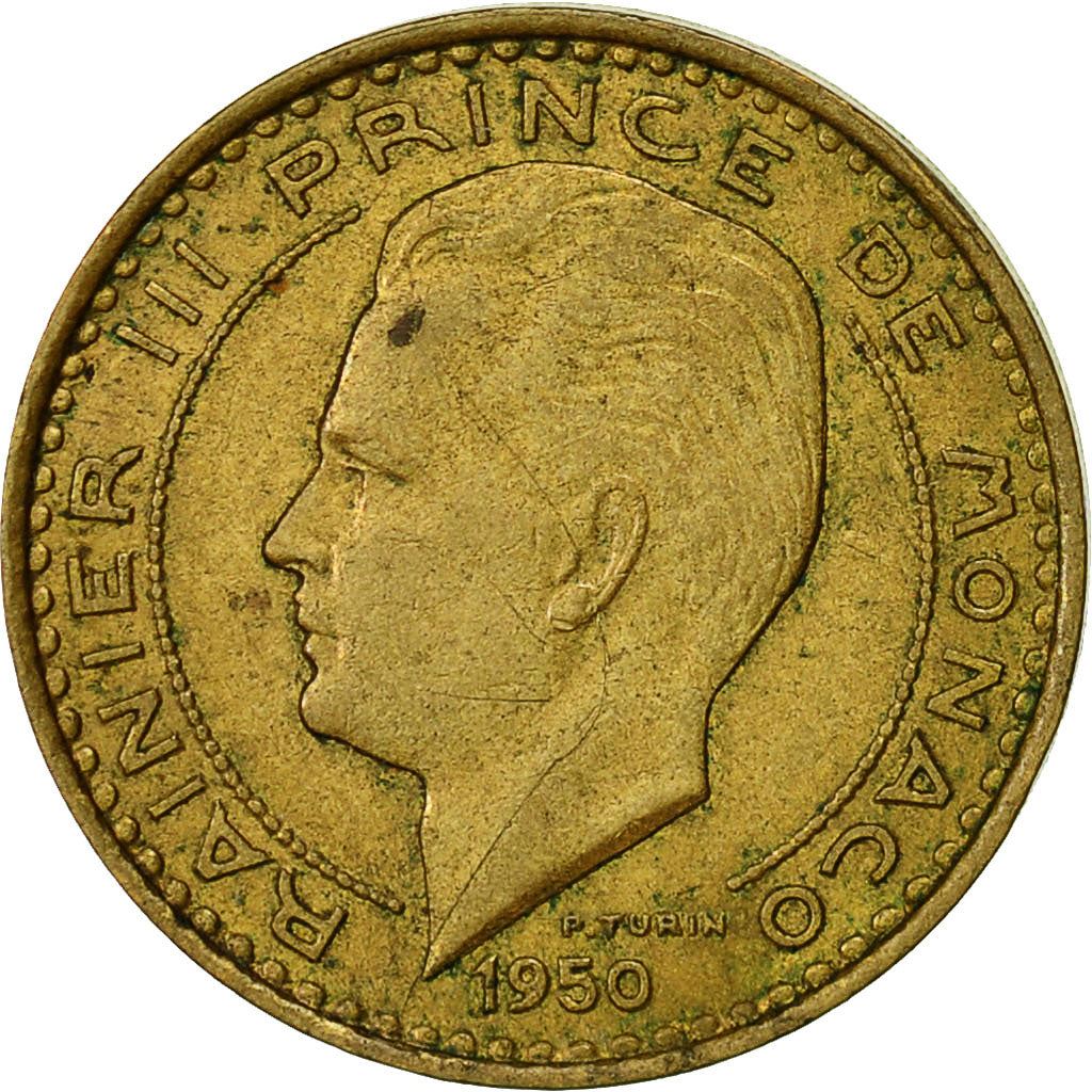 Monaco | 10 Francs Coin | Rainier III | Km:130 | 1950 - 1951
