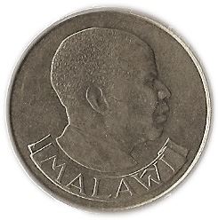 Malawi Coin Malawian 50 Tambala | President Hastings Banda | KM19 | 1986 - 1994