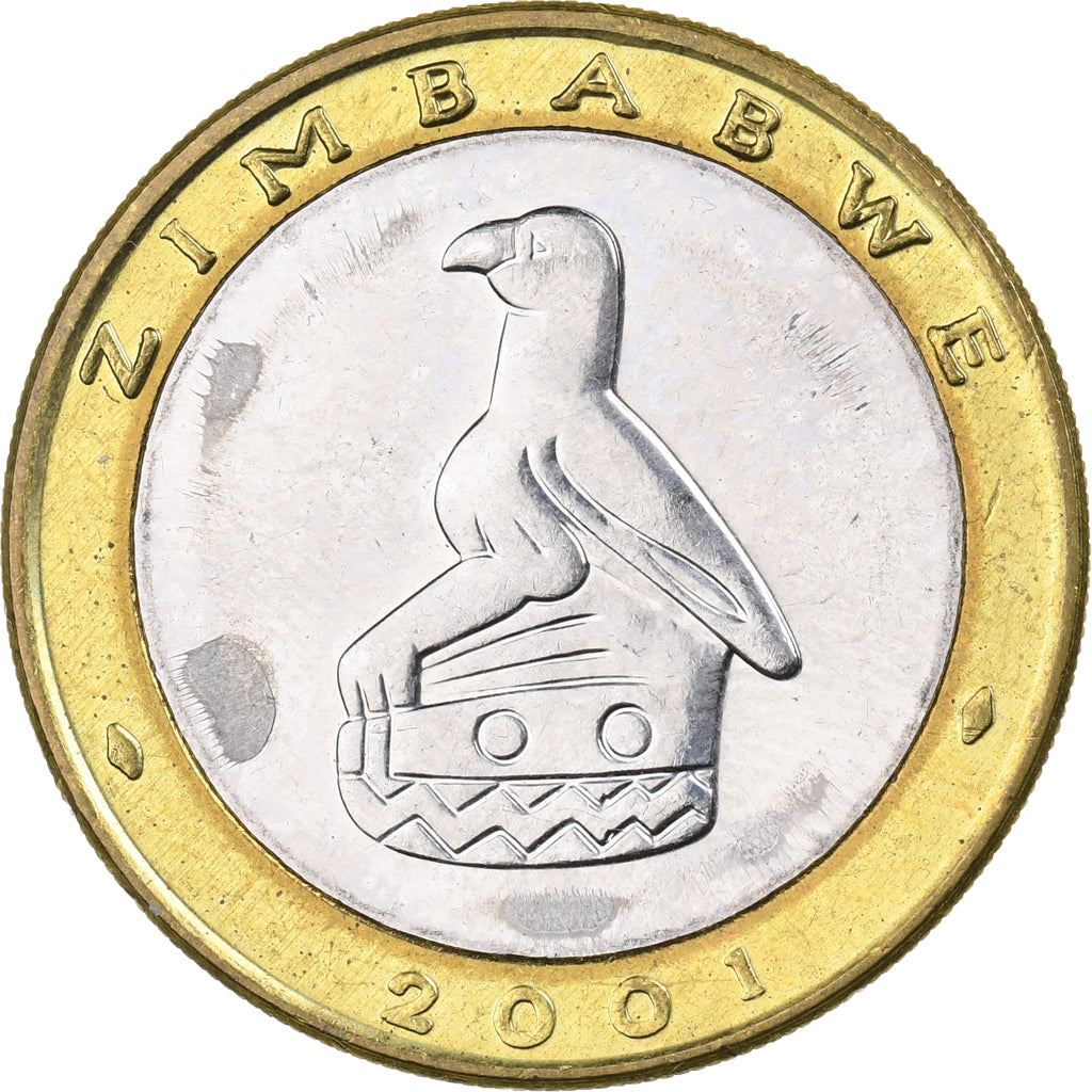 Zimbabwe | 5 Dollars Coin | Black Rhino | Km:13 | 2001 - 2003