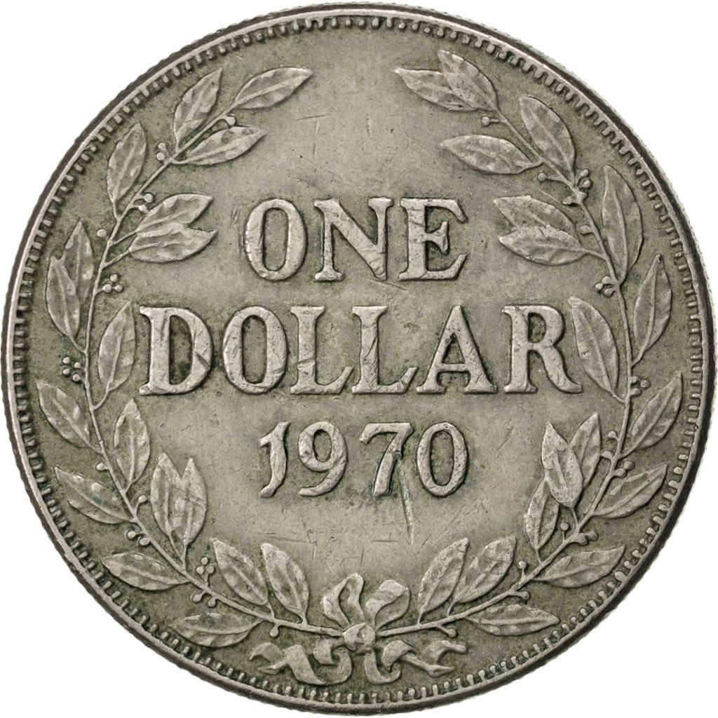 Liberia | 1 Dollar Coin | Olive branches | Km:18A | 1966 - 1975