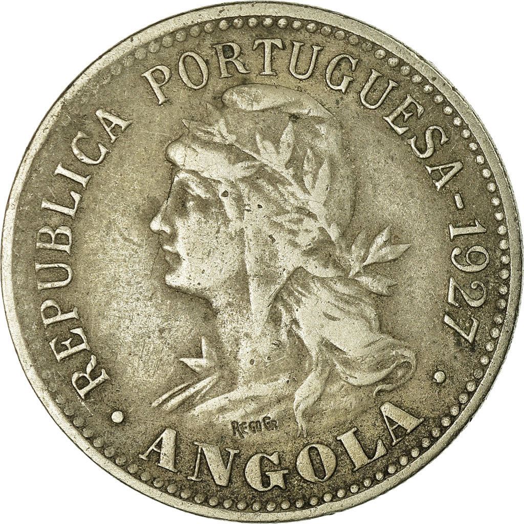 Angola | 20 Centavos / 4 Macutas Coin | Libertine | Km:68 | 1927 - 1928