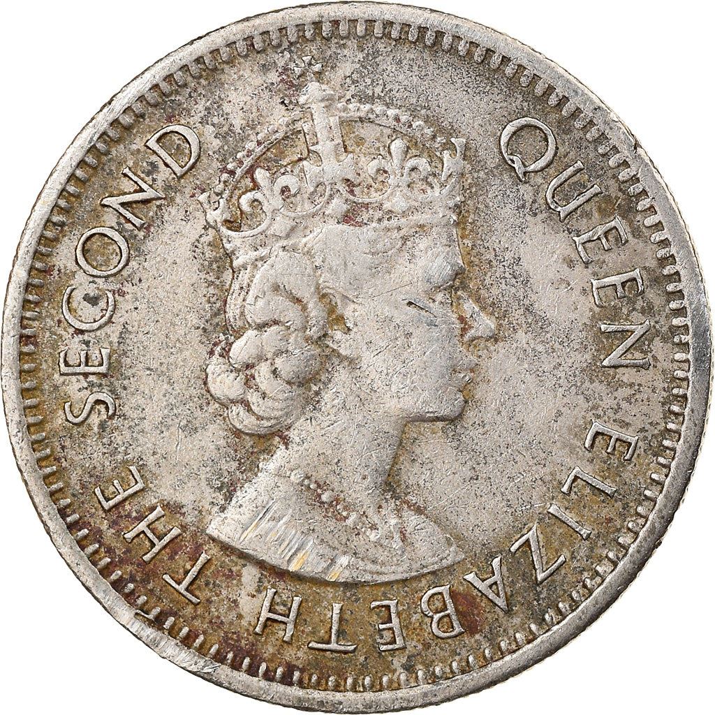 Afrique de l'Est | Pièce de 50 Cents | Elizabeth II | Lion | Montagnes | Km:36 | 1954 - 1963