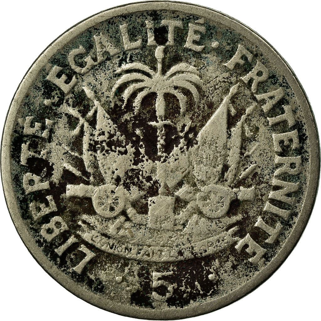 Haiti | 5 Centimes Coin | Dumarsais Estime | Cannon | Km:57 | 1949