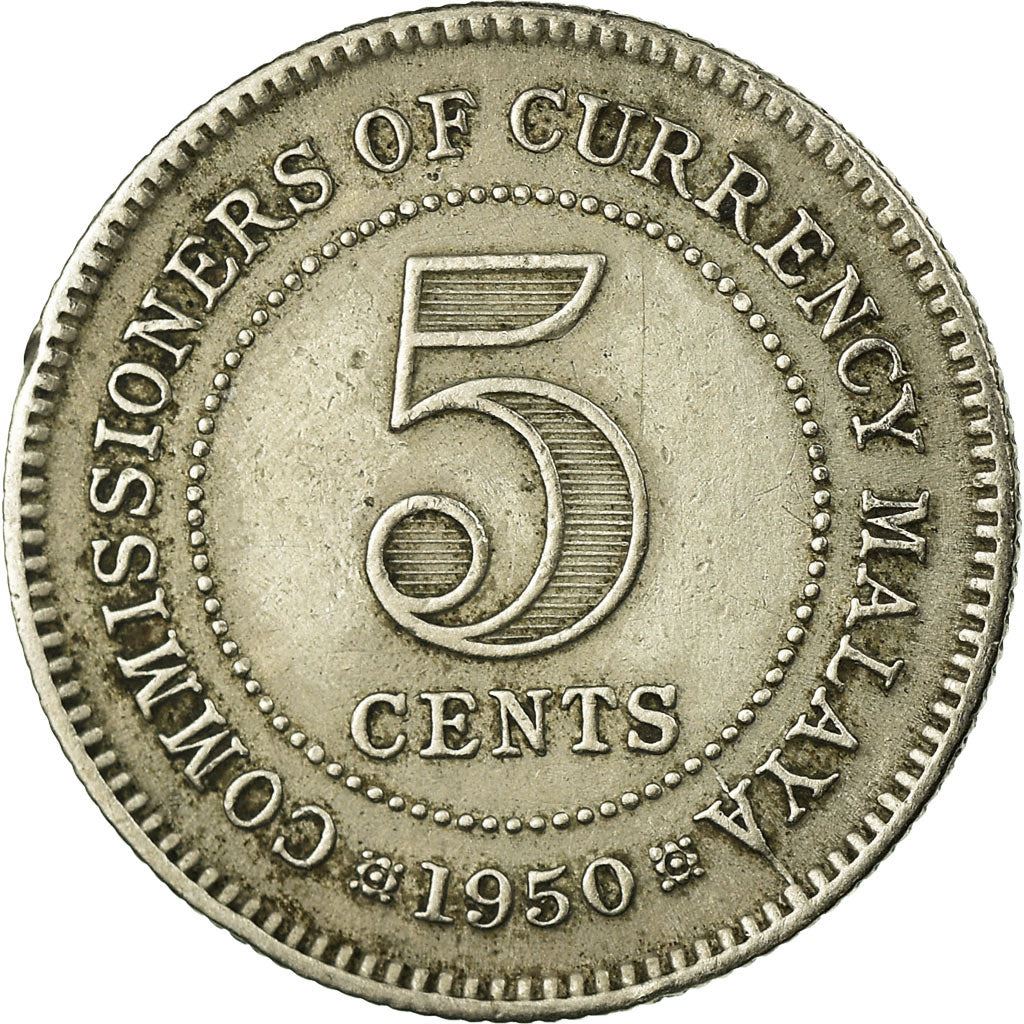 Malaya | 5 Cents Coin | George VI | Km:7 | 1948 - 1950