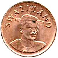 Kingdom of Swaziland | 1 Cent Coin | King Mswati III | Pineapple | KM:51 | 1995