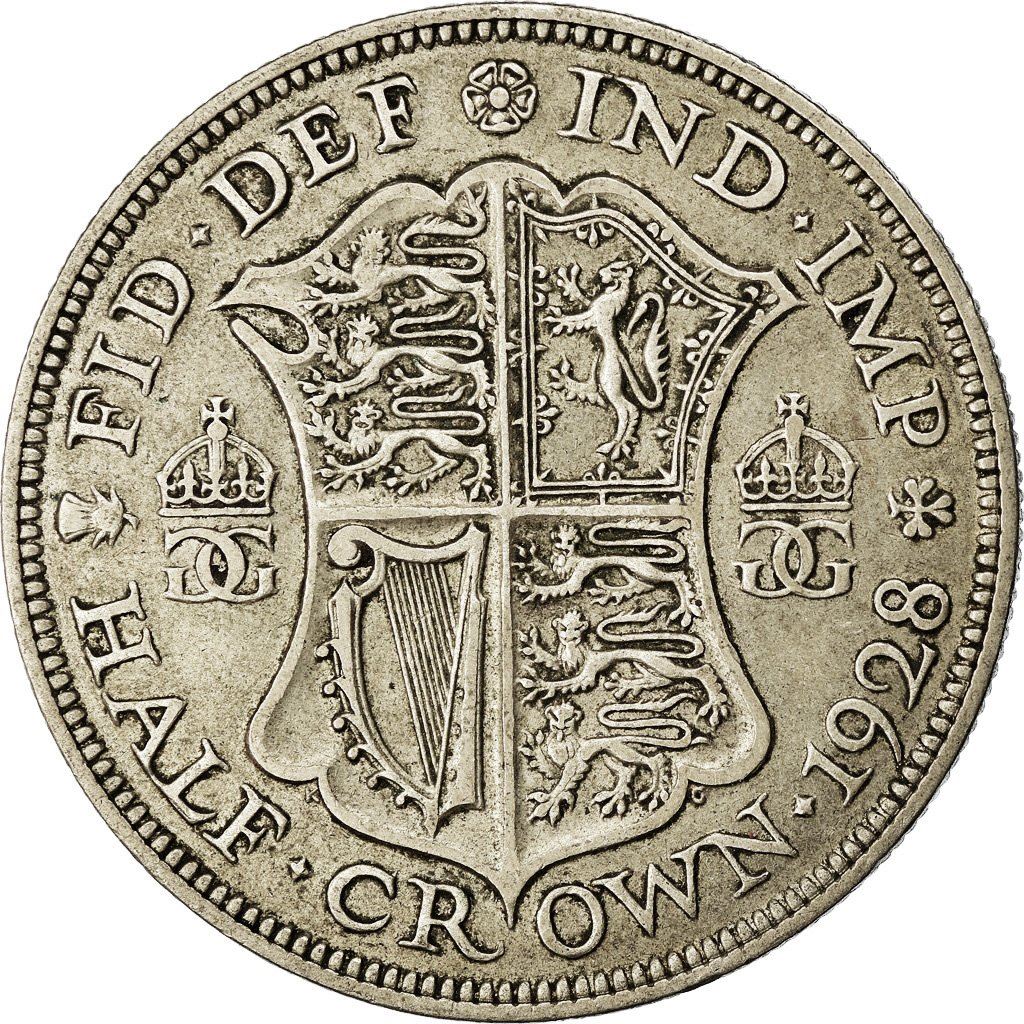 United Kingdom | 1/2 Crown Coin | George V | KM:835 | 1927 - 1936