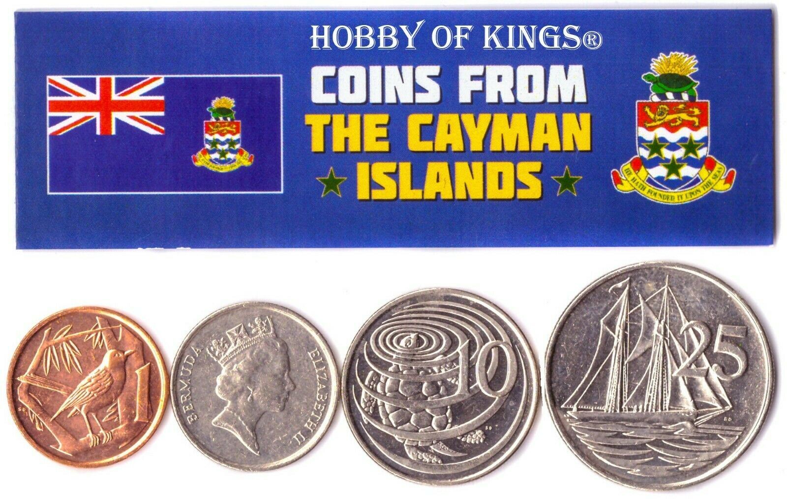 4 Mixed Coins From The Cayman Islands | 1972 - 2022